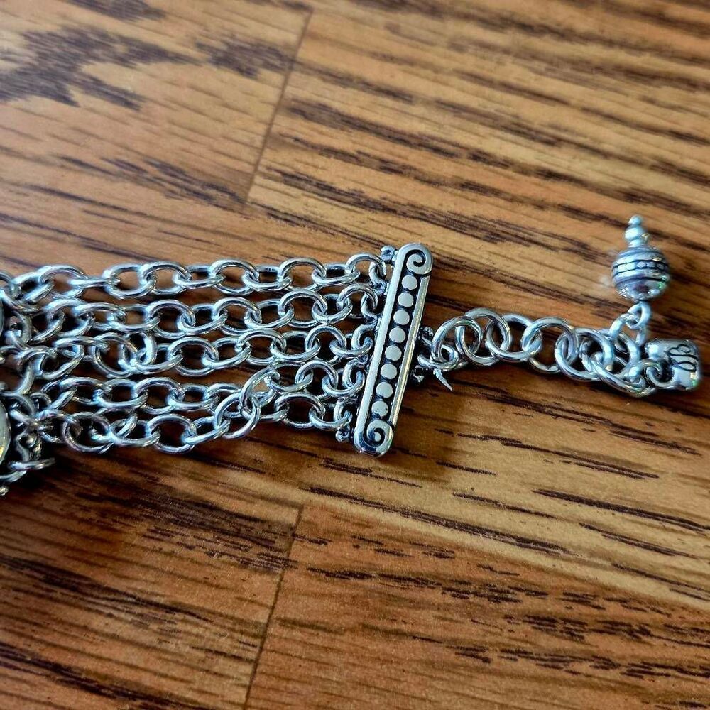 BRIGHTON "Rosalie Shine" Floral and Multi-Strand Silver Bracelet - Picture 4 of 7
